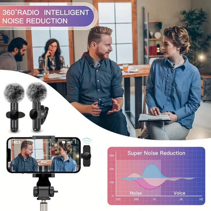 Elevate Your Audio Experience with Our Wireless Lavalier Microphone - Perfect for iPhone and Android!