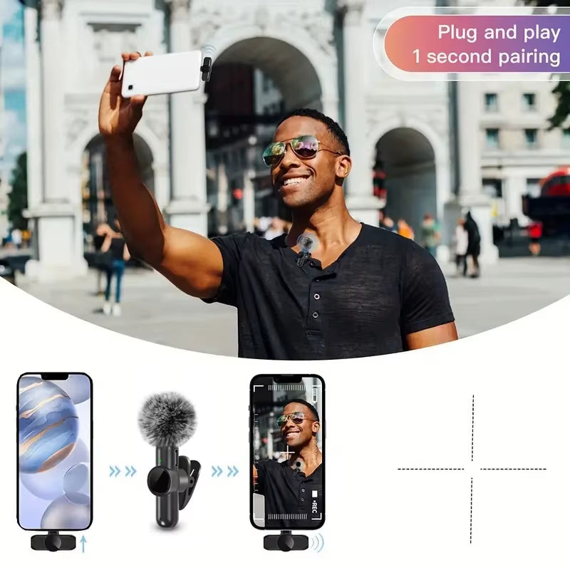 Elevate Your Audio Experience with Our Wireless Lavalier Microphone - Perfect for iPhone and Android!